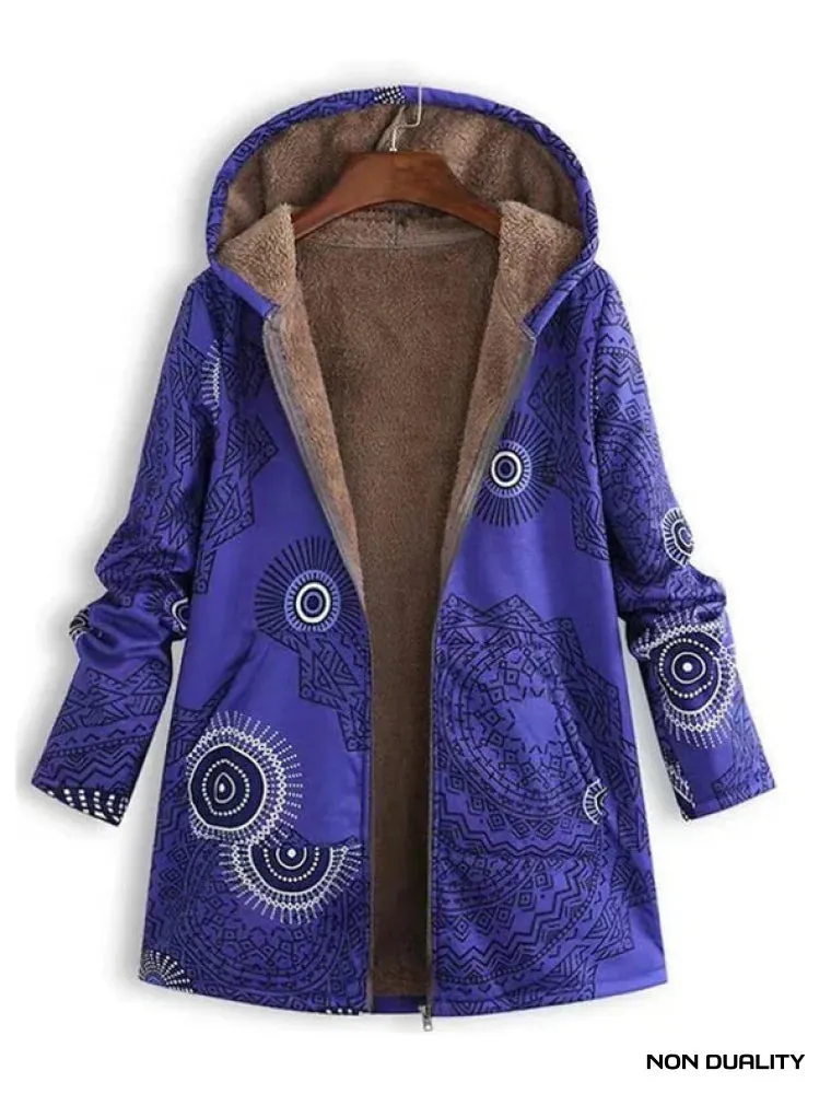 Non Duality | Boho Chic Hooded Fleece Coat