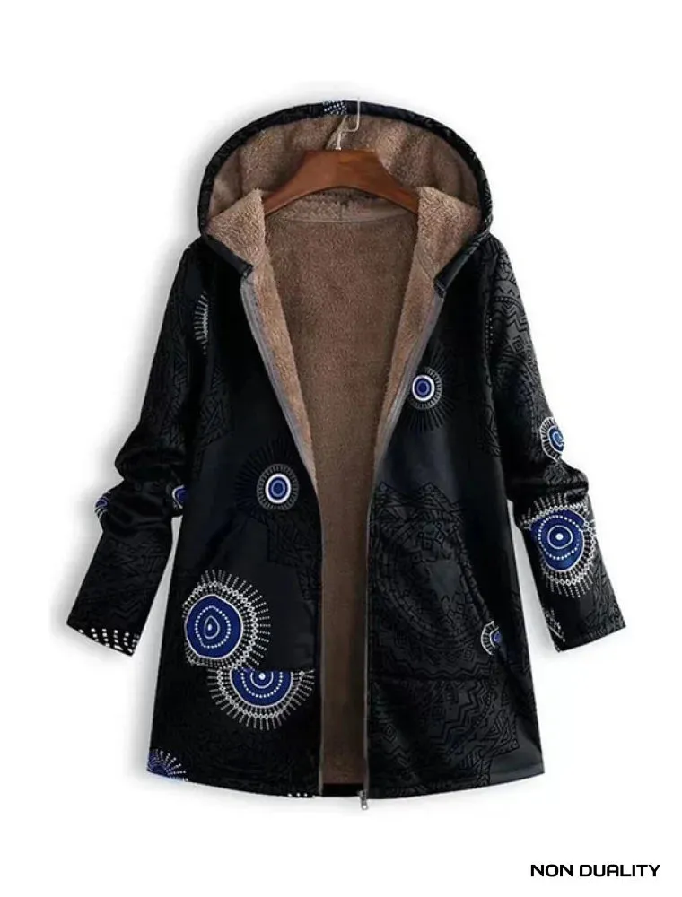 Non Duality | Boho Chic Hooded Fleece Coat