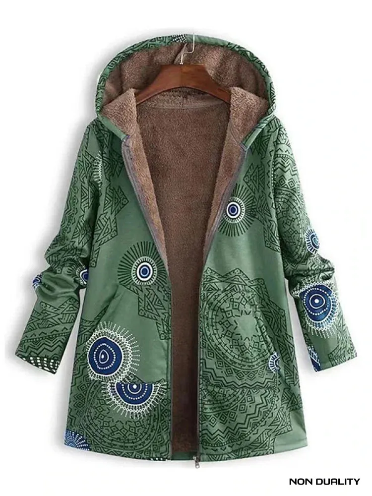 Non Duality | Boho Chic Hooded Fleece Coat