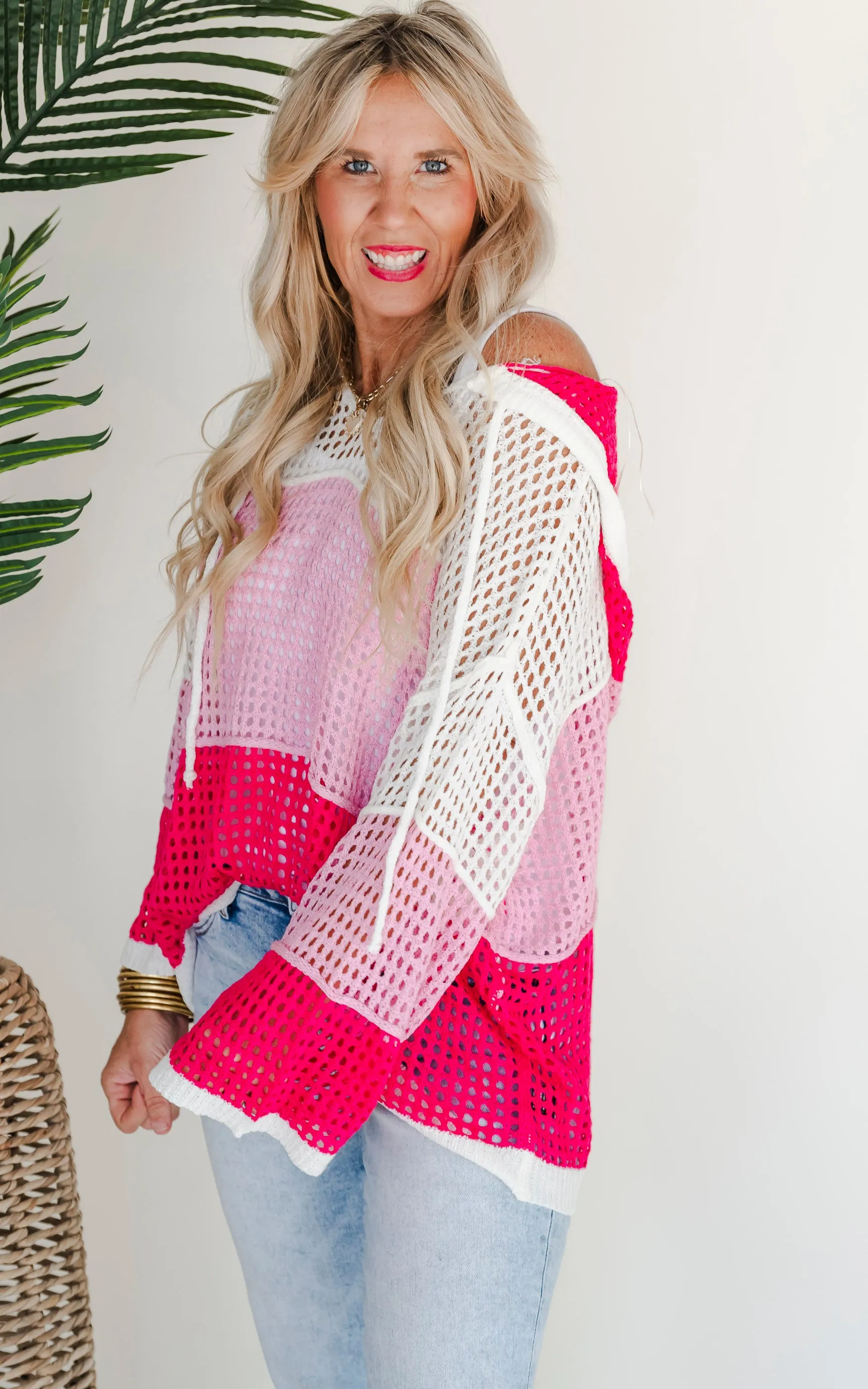 Oversized Knit Color Block Sweater by POL - Final Sale