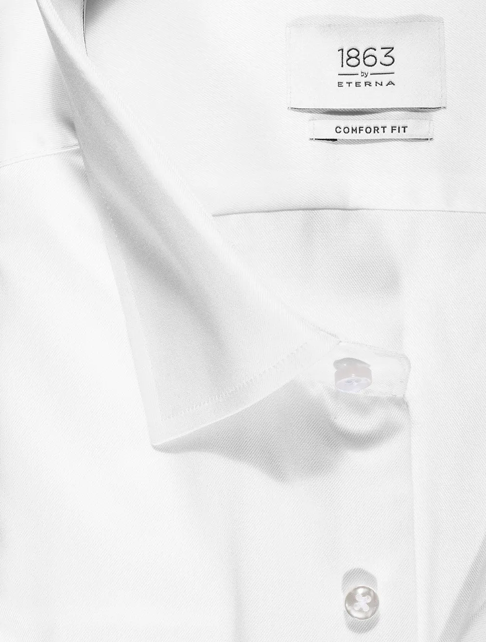 Plain Single Cuff Shirt White