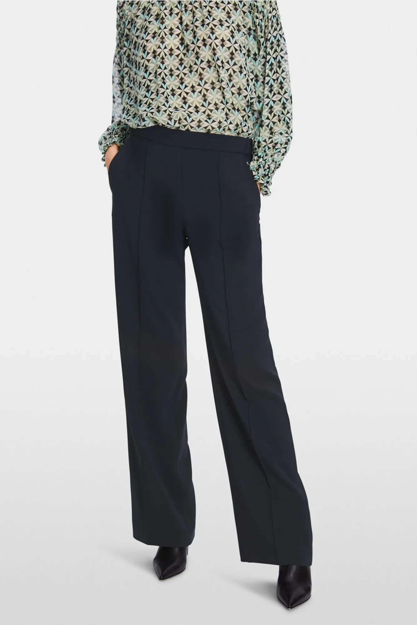 Poetry Motion Washington Wide Leg Trousers Midnight Blue