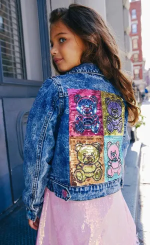 Pop Art Rainbow Bear Denim