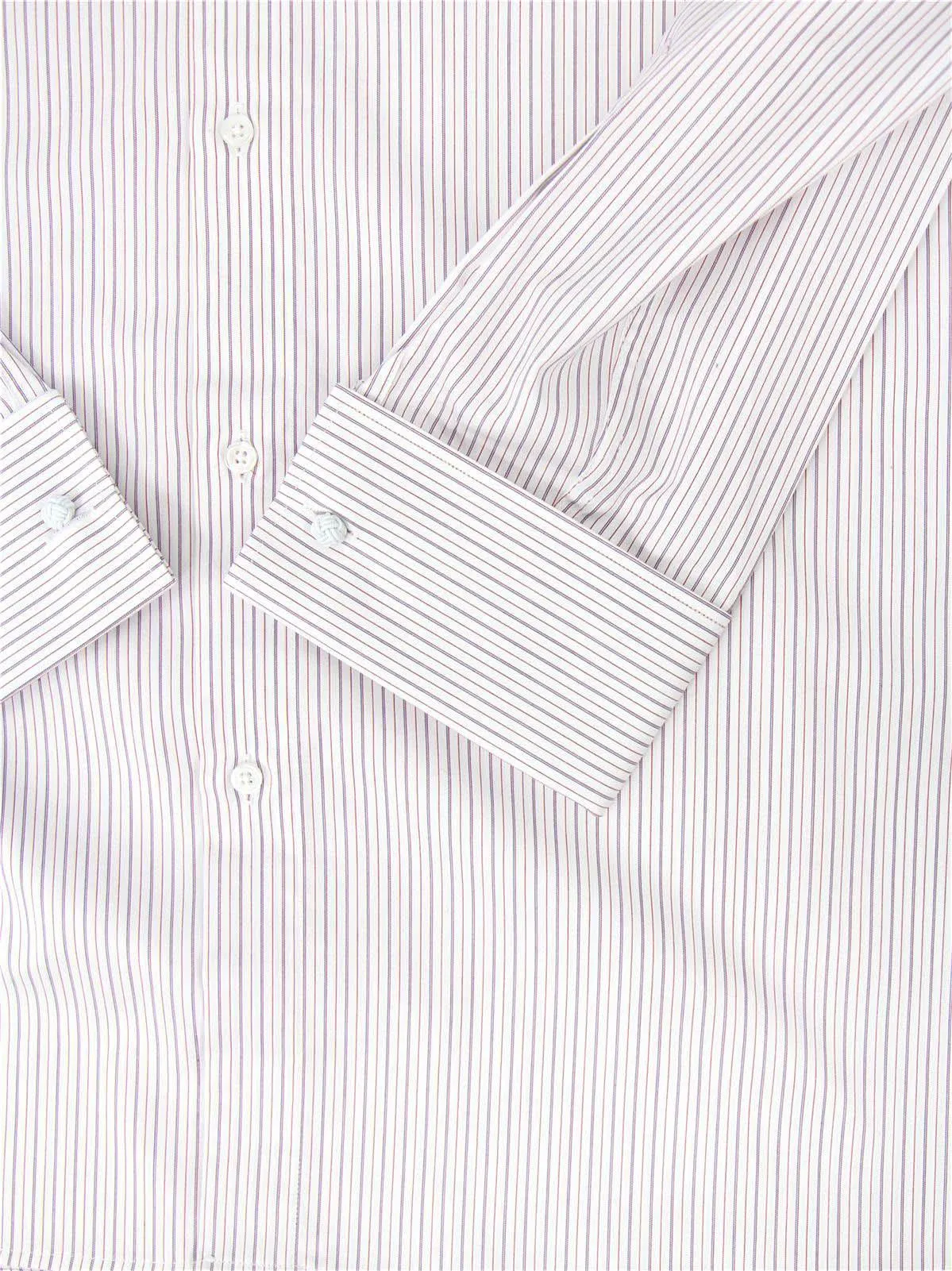 Red York Stripe Deluxe Forties Vintage Look Spearpoint Shirt