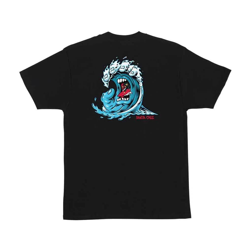 Santa Cruz Screaming Wave S/S Tee - Black