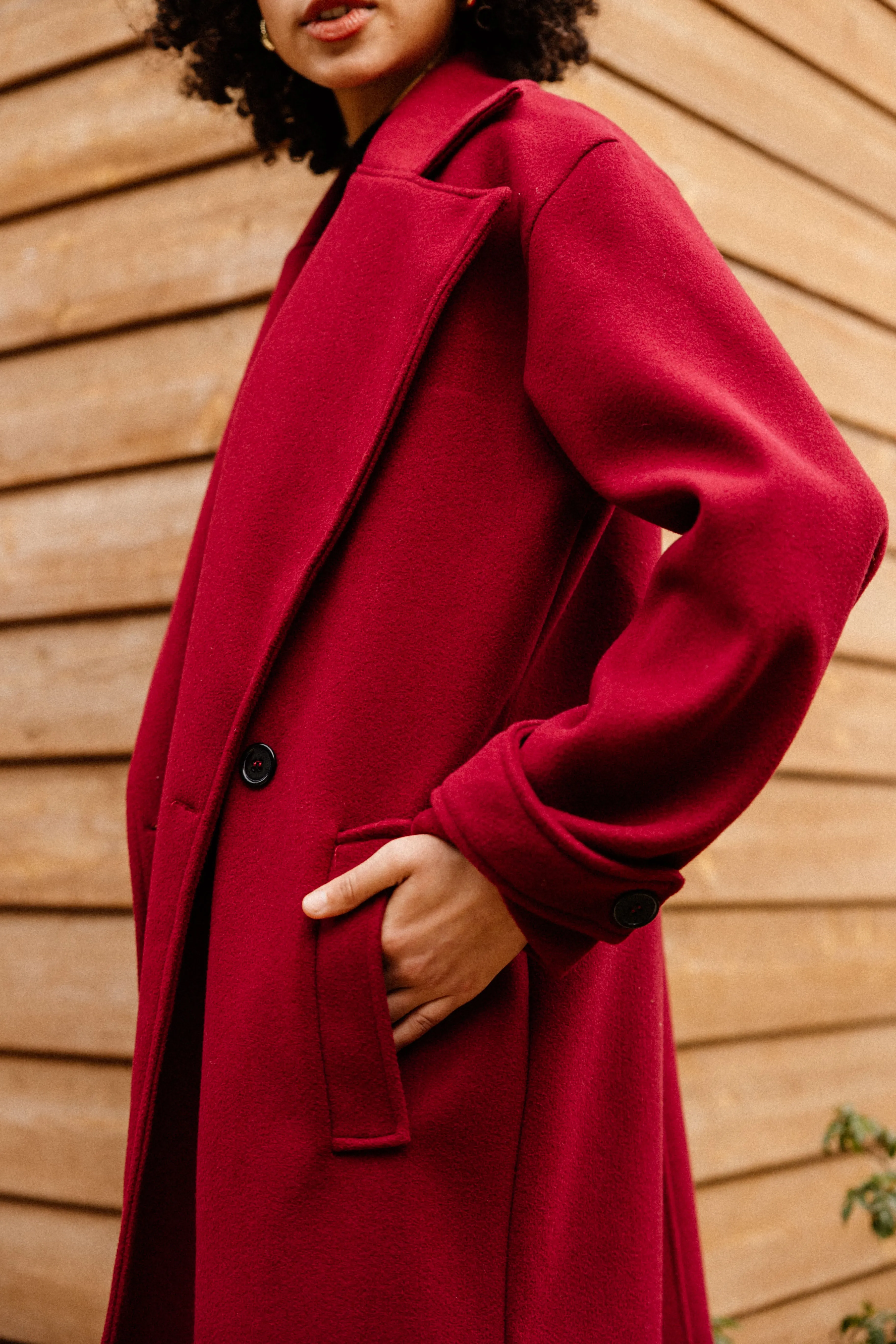 SOFT OVERSIZED COAT BURGUNDY