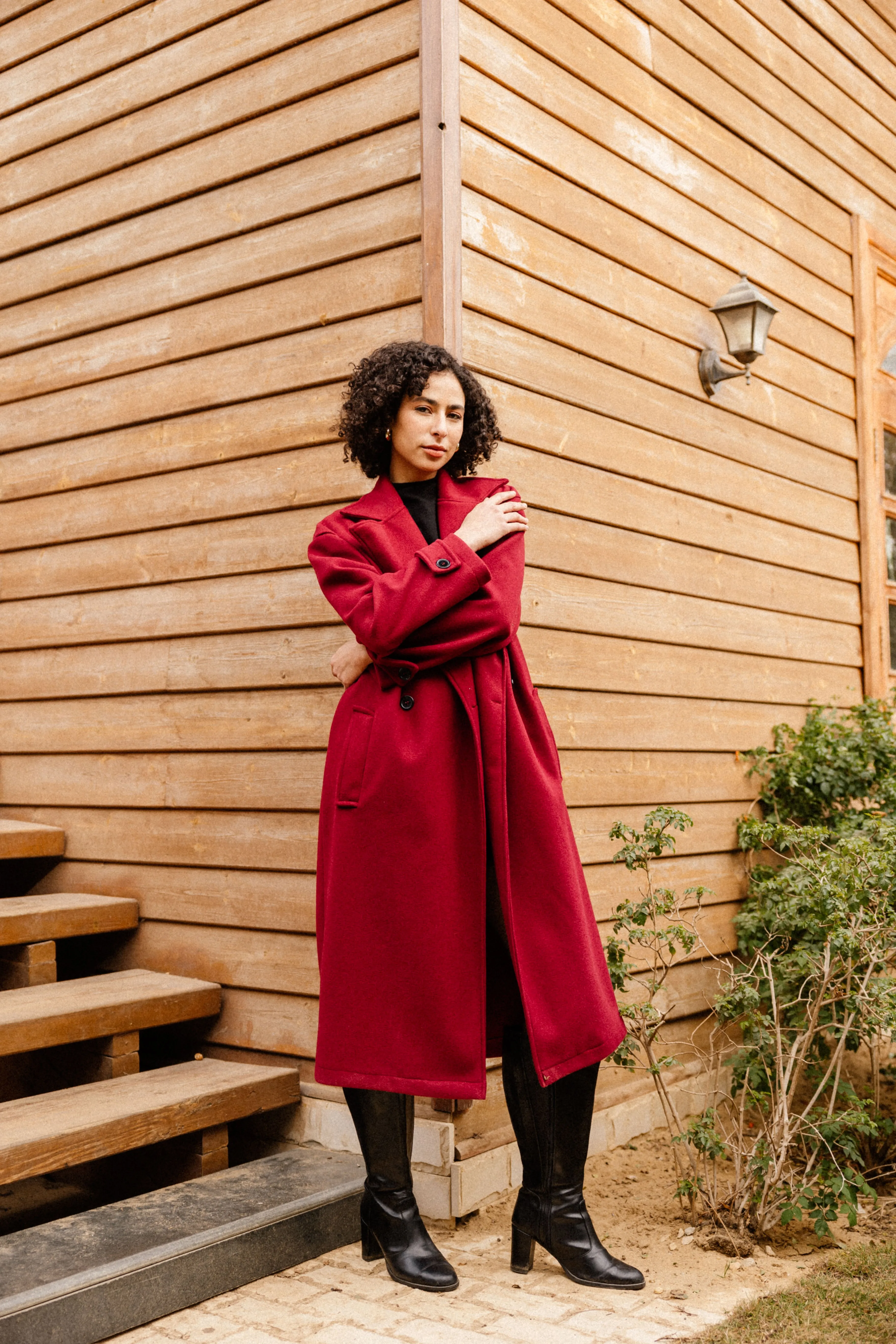 SOFT OVERSIZED COAT BURGUNDY