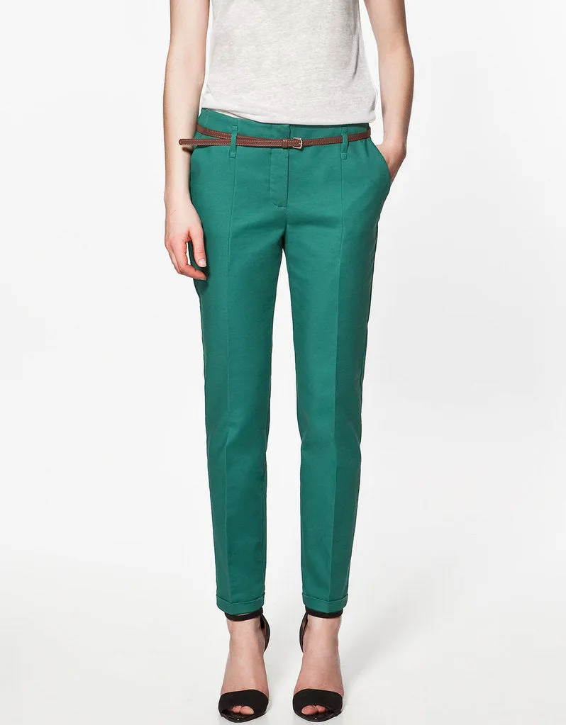 Straight Leg Pencil Pants