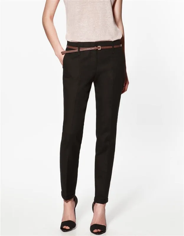 Straight Leg Pencil Pants