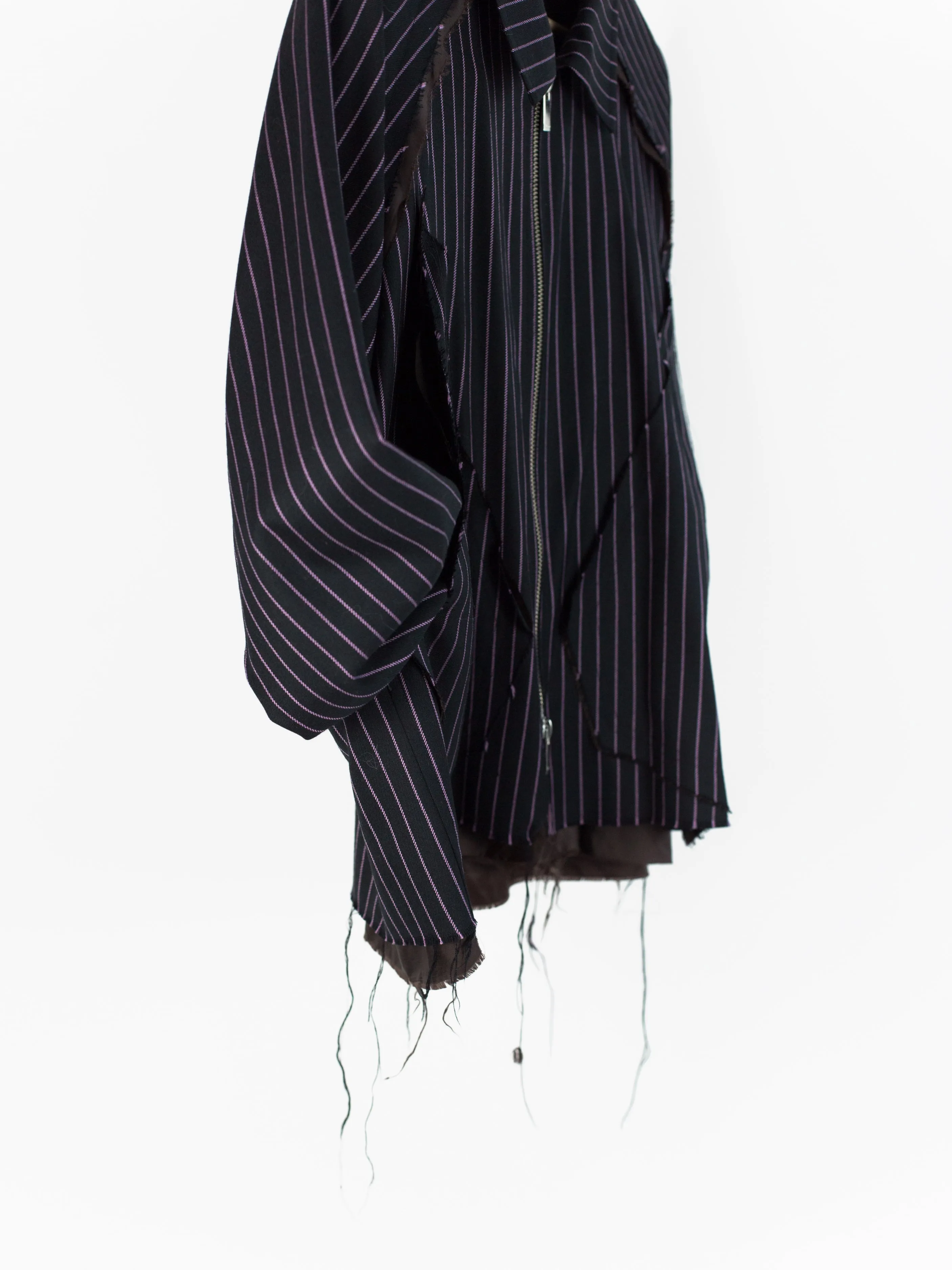 Sulvam AW18 Stripe Gabardine Swing Jacket