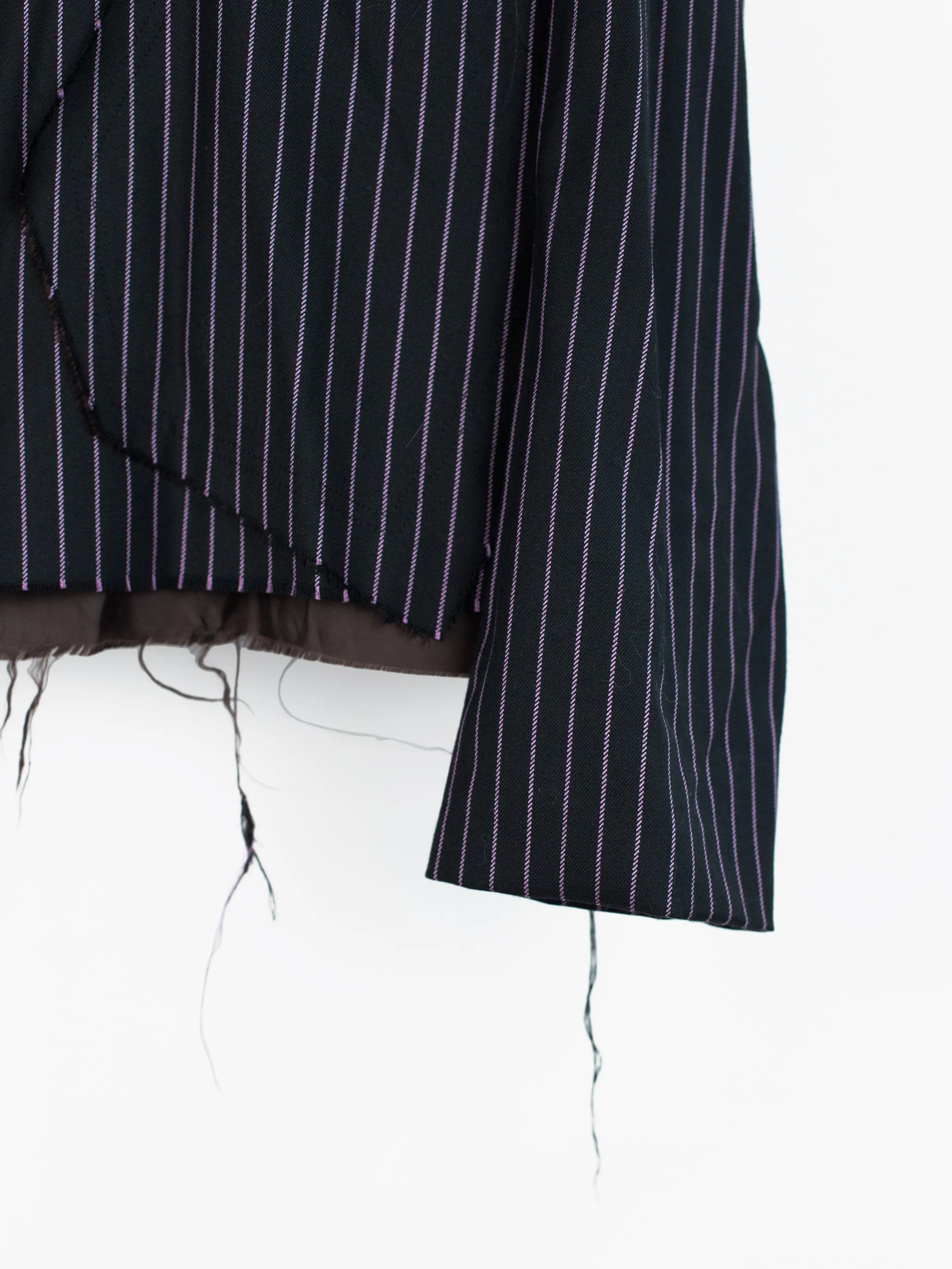 Sulvam AW18 Stripe Gabardine Swing Jacket