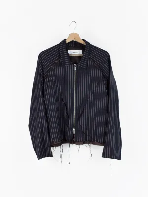 Sulvam AW18 Stripe Gabardine Swing Jacket