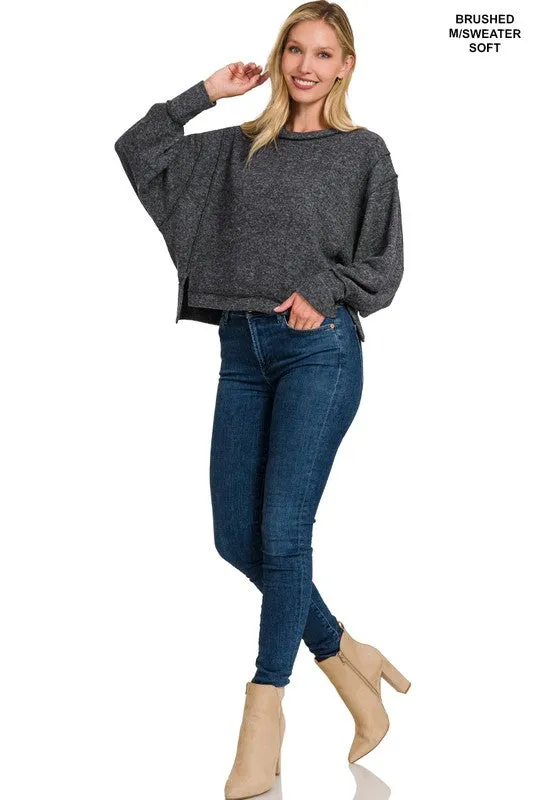 The 1 we luv Brushed Melange Hacci Oversized Sweater