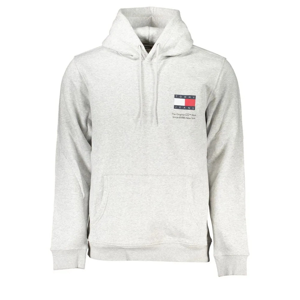 Tommy Hilfiger Chic Gray Fleece Hooded Sweatshirt for Men