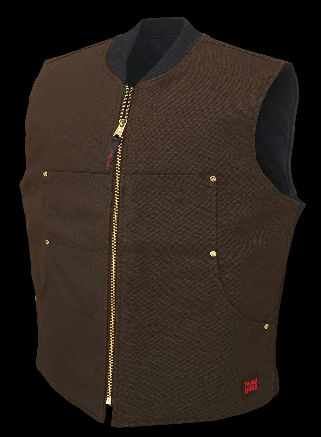 TOUGH DUCK MOTO VEST-DARK BROWN