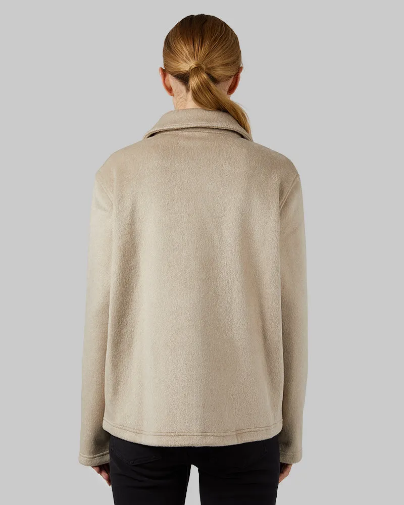 WOMEN'S BRUSHED FAUX WOOL JACKET