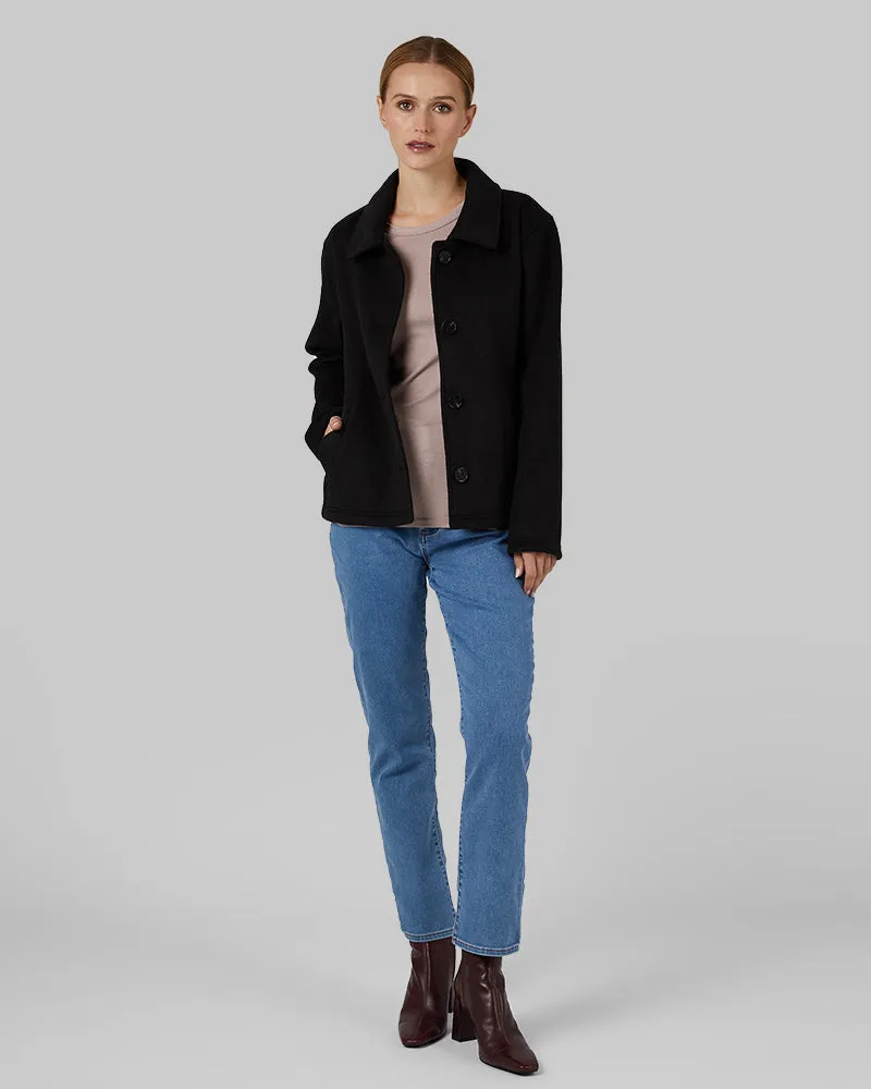 WOMEN'S BRUSHED FAUX WOOL JACKET