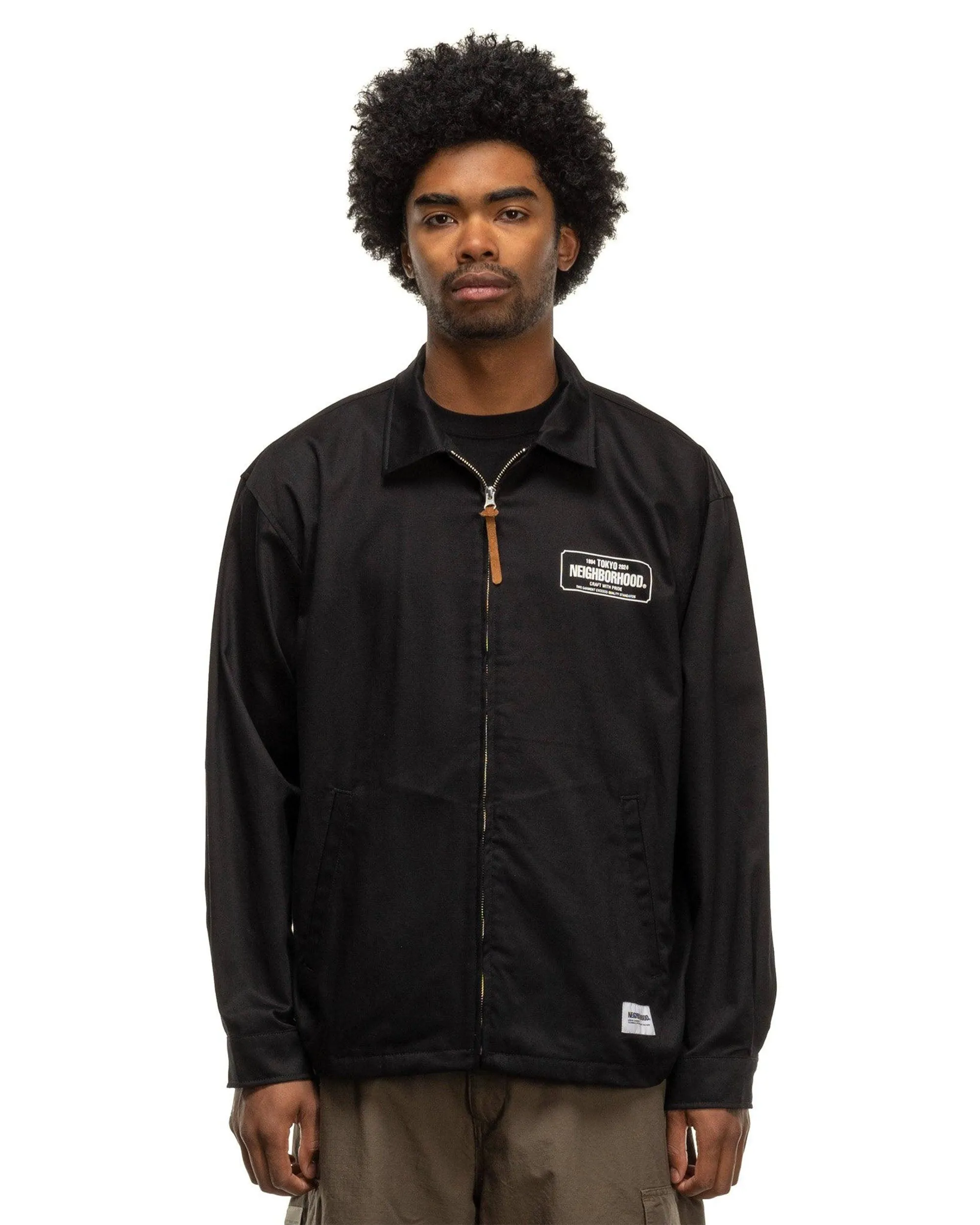 Zip Work Jacket - Black